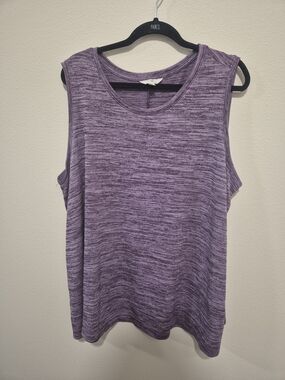 Terra&Sky Plus Size 2X (20W-22W) purple sleeveless tank
